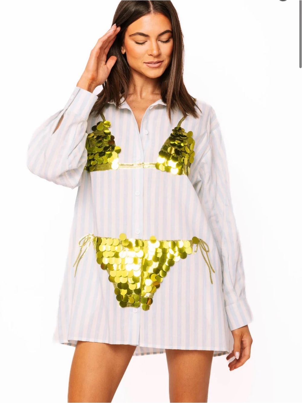 QUEEN OF SPARKLES SEQUIN BIKINI TUNIC SOLD OUT EVERYWHERE